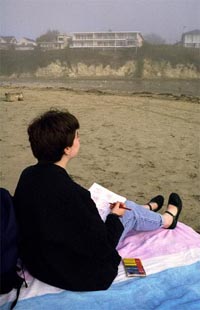 The artist 
        at work